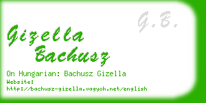gizella bachusz business card